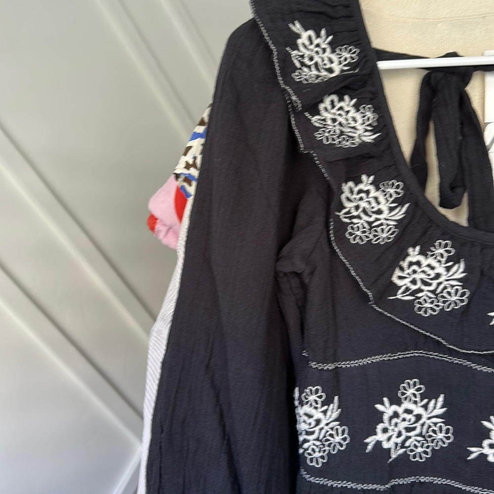 Free people maxi dress embroidered